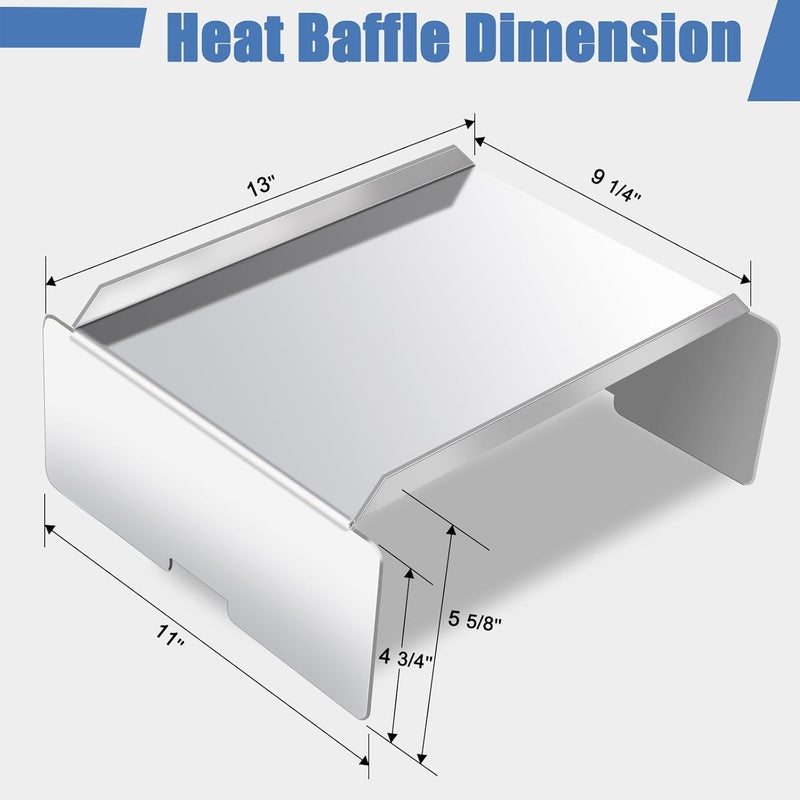 Criditpid BCA012 Heat Baffle Diffuser Replacement Parts for Traeger Tex Elite, Pro Series 34 / Pro Series 22, Z Grill, Pit Boss, Camp Chef, Flame Tamer Deflector for Many Other Pellet Grills Parts - Image 2